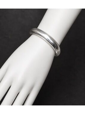 925 Sterling Silver Bangle Bracelet Made in Turkey 8” Polished Minimalist